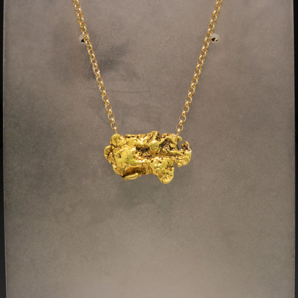 Gold Alaskan Nugget Necklace