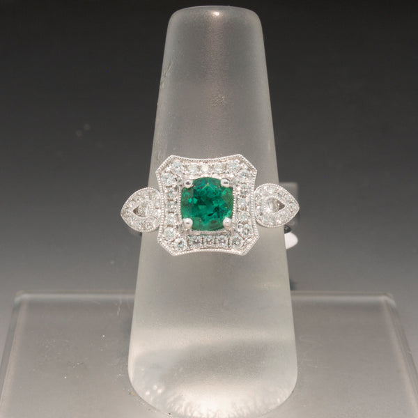 Unique Emerald and Diamond Ring
