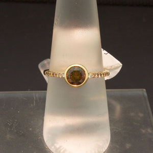 18K Yellow Gold Andradite and Diamond Ring