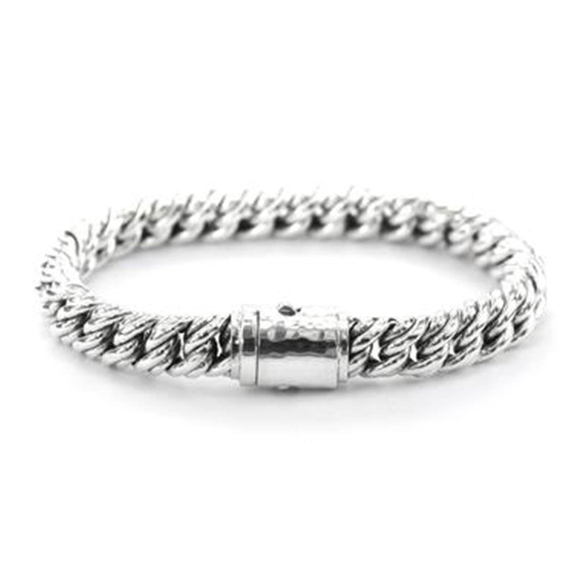 Men's Heavy Silver Chain Detail Bracelet